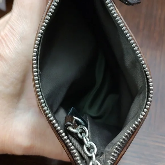 Dooney & Bourke logo canvas keychain change purse/wallet with zip top 4" x 6" - Picture 4 of 5